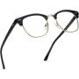 AOMASTE Blue Light Blocking Glasses Retro Semi Rimless UV400 Clear Lens Computer Eyewear For Men Women