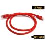 iMBAPrice - 3ft Cat5e Network Ethernet Patch Cable (10 Pack) - Red