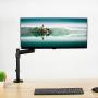 VIVO Black Heavy Duty Articulating Single Pneumatic Spring Arm Desk Mount Stand, Fits Standard and Large Ultrawide Monitor Screen up to 35 inches with Maximum VESA 200x100, STAND-V101H