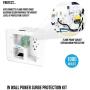 in Wall TV Power Relocation Kit with 1080 Joule Surge Protected Outlets and Complete Concealment, EC-IWS3