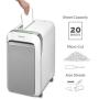 Fellowes LX22M Powershred Micro Cut 20 Sheet Paper Shredder (White) (5263201) & 35250 Powershred Performance Oil, 12 oz. Bottle w/Extension Nozzle