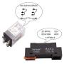TWTADE/2PCS 10A AC 110V Electromagnetic Power Coil Relay 8 pins DPDT 2NO+2NC with Indicator lamp,Aluminum Rail,Screw,Hook and YJTF08A-E Base