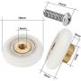 Set of 4 Dia 19mm Stainless Steel Shower Door Wheels Rollers Runners, White, 19mm x 5mm (Stainless steel-4PCS)