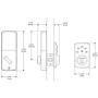 Kwikset 99070-101 Powerbolt 2 Door Lock Single Cylinder Electronic Keyless Entry Deadbolt Featuring SmartKey Security in Satin Nickel