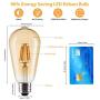 8 Pack LED Edison Bulbs 60W Equivalent, OxyLED 6W Vintage Style LED Filament Light Bulbs, E26 Medium Base, Non-Dimmable, Warm White 2700K, Antique ST64 Amber Glass Bulb for Bathroom Kitchen Christmas