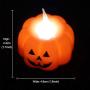 12 Pack Pumpkin Tealights Battery Operated LED 3D Flameless Candle Electronic Orange Lanterns Candle Decor for Halloween Decorations
