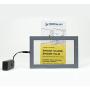 Switchable Smart Glass Sample Electronic PDLC Smart Film Laminated with Low Iron Glass (7 x 4.5 inch)