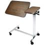 Vaunn Medical Adjustable Tilt Overbed Bedside Table with Wheels for Hospital and Home Use