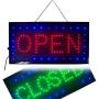 Ovovo Ultra Bright LED 2 in 1 Open Closed Sign, Business Signs for Drink Food Restaurant Diner Cafe Bar Pub Coffee Shop Store Wall Window Display Fixture