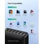 USB Charger RAVPower 60W 12A 6-Port Desktop USB Charging Station with iSmart Multiple Port, Compatible iPhone 11 Pro Max XS Max XR X 8 Plus, iPad Pro Air Mini, Galaxy S9 Edge, Tablet and More (Black)