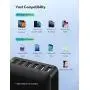 USB Charger RAVPower 60W 12A 6-Port Desktop USB Charging Station with iSmart Multiple Port, Compatible iPhone 11 Pro Max XS Max XR X 8 Plus, iPad Pro Air Mini, Galaxy S9 Edge, Tablet and More (Black)