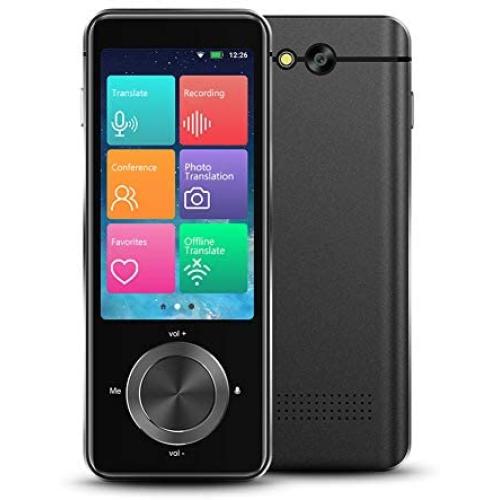 Language Translator Device 107 Languages, Two Way Language Instant and Portable Voice Translator, Offline Translators Devices, Voice & Text & Photo Translation, Audio Memo, 1500mAh Large Battery