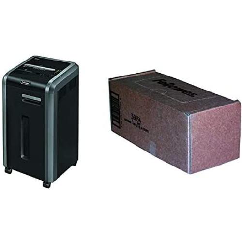 Fellowes 3825001 Powershred 225Ci 100% Jam Proof 22-Sheet Cross-Cut Commercial Grade Paper Shredder,Black & Powershred Shredder Bags for 125/225/2250 Series Shredders, 50 Bags & Ties (36054) Fellowes 3825001 Powershred 225Ci 100% Jam Proof 22-Sheet Cross-Cut Commercial Grade Paper Shredder,Black & Powershred Shredder Bags for 125/225/2250 Series Shredders, 50 Bags & Ties (36054)