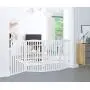 PAWLAND Freestanding Foldable Pet Gate for Dogs Extra Wide and Tall,4 Panel,36 inch Tall Dog Fence, Dog Gate for The House, Doorway, Stairs, White PAWLAND Freestanding Foldable Pet Gate for Dogs Extra Wide and Tall,4 Panel,36 inch Tall Dog Fence, Dog Gate for The House, Doorway, Stairs, White