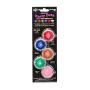 Party Dots, 1'' Diameter x 0.55'' Height, Multi Color Pack (Pack of 5)