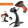 Tera Fully Upgraded Industrial Wireless Barcode Scanner 1D 2D QR Code Reader Bluetooth 2.4G Wireless 2200mAh Built-in Battery Extreme Drop Resistance for Windows Mac Android iOS