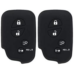 2Pcs XUHANG Sillicone key fob Skin key Cover Keyless Entry Remote Case Protector Shell for Lexus GS430 GS300 IS350 IS250 LS460 GS450h GS350 ES350 LS600h LX570 RX450h RX350 HS250h black