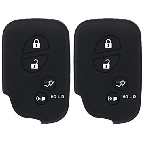 2Pcs XUHANG Sillicone key fob Skin key Cover Keyless Entry Remote Case Protector Shell for Lexus GS430 GS300 IS350 IS250 LS460 GS450h GS350 ES350 LS600h LX570 RX450h RX350 HS250h black