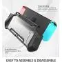 Dockable Case for Nintendo Switch, Mumba [Blade Series] TPU Grip Protective Cover Case Compatible with Nintendo Switch Console and Joy-Con Controller (Black)