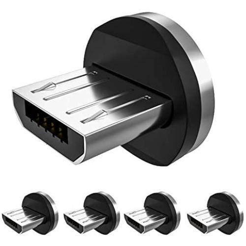 Terasako Magnetic Connector Tips Head for Micro USB Android Devices (5 Pack)