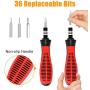 Apsung 37 in 1 Precision Screwdriver Set with Slotted, Phillips, Torx& More Bits, Non-Slip Magnetic Electronics Tool Kit for Repair iPhone, Android, Computer, Laptop, Watch, Glasses, PC etc