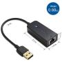 Cable Matters USB to Ethernet Adapter Supporting 10/100 Mbps Ethernet Network in Black