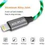 iPhone Charger Cable,[MFi Certified] Aoliplus 6ft LED Flowing Lightning Cable Fast Charger Data Sync Transfer Cord Compatible with iPhone 12 SE 11 PRO MAX XS XR X 8 7 Plus 6S 6 iPad (Green)