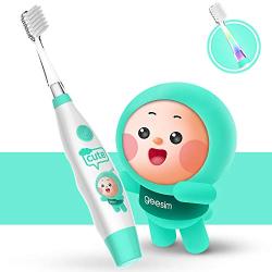 kids& Baby Toothbrush Electric Sonic Battery Powered With Smart Timer and Colorful LED, Baby &kids Electric Toothbrushes—Baby Sonic Toothbtush(BLUE) (Blue)
