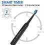 Electric Toothbrush, Electric Toothbrushes for Adults with 5 Modes, Smart Timer and 40,000 VPM Motor, IPX7 Sonic Toothbrush Electric, Rechargeable Power Electronic Toothbrush with 3 Tooth Brush Heads