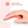seenda Wireless Mouse, 2.4G Noiseless Mouse with USB Receiver Portable Computer Mice for PC, Laptop and Other Windows Devices - Orange & White
