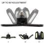 Brobantle 4 Pack LED Garage Light, 80W Garage Light 8000LM Deformable Garage Ceiling Lights 6500K Powerful Garage Lights LED Three-Leaf Light for E26 E27 Basement