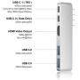 Purgo Mini USB C Hub Adapter Dongle for MacBook Air M1 2020-2018 and MacBook Pro M1 2020-2016, MacBook Pro USB Adapter with 4K HDMI, 100W PD, 40Gbps TB3 5K@60Hz, USB-C and 2 USB 3.0 (Silver)