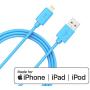 iPhone Charger MFi-Certified Lightning Cable - Made for iPhone X / 8/8 Plus / 7/7 Plus / 6/6 Plus / 5S (6FT Blue)