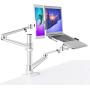 MagicHold 3 in 1 Stand for Laptop and Monitor or Tablet, Laptop/Monitor Desk Stand arm, 360º Rotating, Height Adjustable,Supports Laptop(11-17 inch), Monitor(17-32 inch), Tablet/ iPad Pro(5-13 inch)