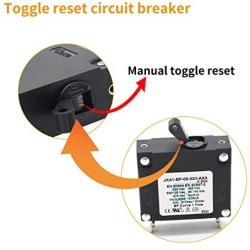 T Tocas 20A Toggle Single Pole Circuit Breakers Hydraulic Magnetic Circuit Protector AC or DC 80 V