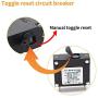 T Tocas 20A Toggle Single Pole Circuit Breakers Hydraulic Magnetic Circuit Protector AC or DC 80 V