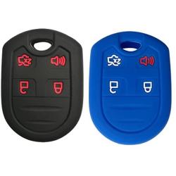 Coolbestda 2Pcs Silicone Key Fob Skin Cover Protector Keyless Jacket Remote Holder for Ford F150 F-150 F250 F350 Mustang Fusion Explorer Taurus Expedition Lincoln MKS MKX MKZ Navigator