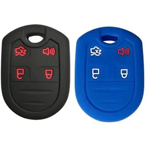 Coolbestda 2Pcs Silicone Key Fob Skin Cover Protector Keyless Jacket Remote Holder for Ford F150 F-150 F250 F350 Mustang Fusion Explorer Taurus Expedition Lincoln MKS MKX MKZ Navigator