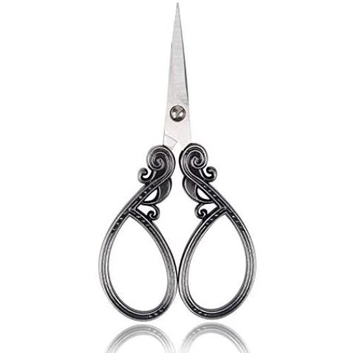 BIHRTC Small Embroidery Scissors 4.5 Inch Sewing Scissors Small Sharp Tailor Scissors Dressmaker Shears for Sewing Office Art Work Needlework Threading Crochet Craft Scissors