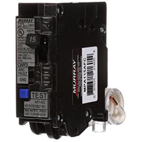 Murray MPA115AFC 15-Amp Single Pole 120-volt Plug-On Combination AFCI Breaker