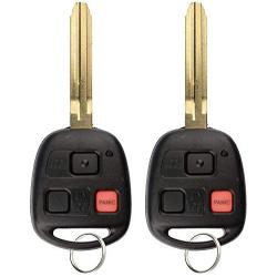 KeylessOption Keyless Entry Remote Ignition Uncut Car Key Fob for Toyota FJ Cruiser 2010-2014 HYQ12BBT (Pack of 2)