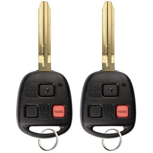 KeylessOption Keyless Entry Remote Ignition Uncut Car Key Fob for Toyota FJ Cruiser 2010-2014 HYQ12BBT (Pack of 2)