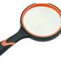Kare & Kind 8X Handheld Reading Magnifier - 75MM Large Magnifying Lens - Non-Slip Soft Handle - Use for Science, Reading, Insect and Plant Observation - for Kids, Adults, Elderly (Orange)