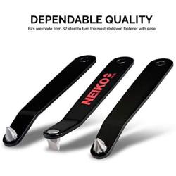NEIKO 01323A Ultra Low Profile Offset Screwdriver Set, 5Piece | Heavy Duty S2 Steel Construction