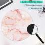 ITNRSIIET [20% Larger] Mouse Pad with Stitched Edge Premium-Textured Mouse Mat Waterproof Non-Slip Rubber Base Round Mousepad for Laptop Computer PC Office 8.7×8.7×0.12 inches Modern Red Marble