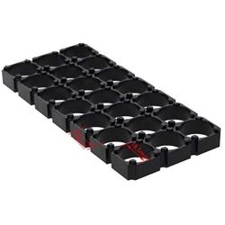 Fielect 20Pcs 3x7 Cell Spacer 18650 Lithium Battery Plastic Holder Bracket for DIY Battery Pack 18.5mm Hole Dia