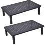 2 Pack Monitor Stand Rise 3 Height Adjustable,Computer, iMac, Pc, Printer, Desktop Ergonomic Metal Monitor Riser Stand with Mesh Platform for Airflow