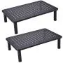 2 Pack Monitor Stand Rise 3 Height Adjustable,Computer, iMac, Pc, Printer, Desktop Ergonomic Metal Monitor Riser Stand with Mesh Platform for Airflow