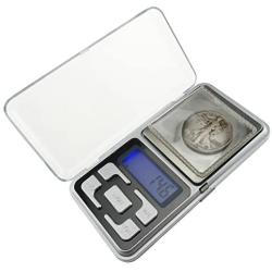High Accuracy Mini Electronic Digital Pocket Scale Jewelry Diamond Gold Coin Calibration Weighing Balance Portable 100g/0.01g Counting Function Blue LCD g/tl/oz/ct/gn