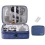 OrgaWise Electronic Accessories Bag Travel Cable Organizer Three-Layer for iPad Mini, Kindle, Hard Drives, Cables, Chargers (Three-Layer-Navy)